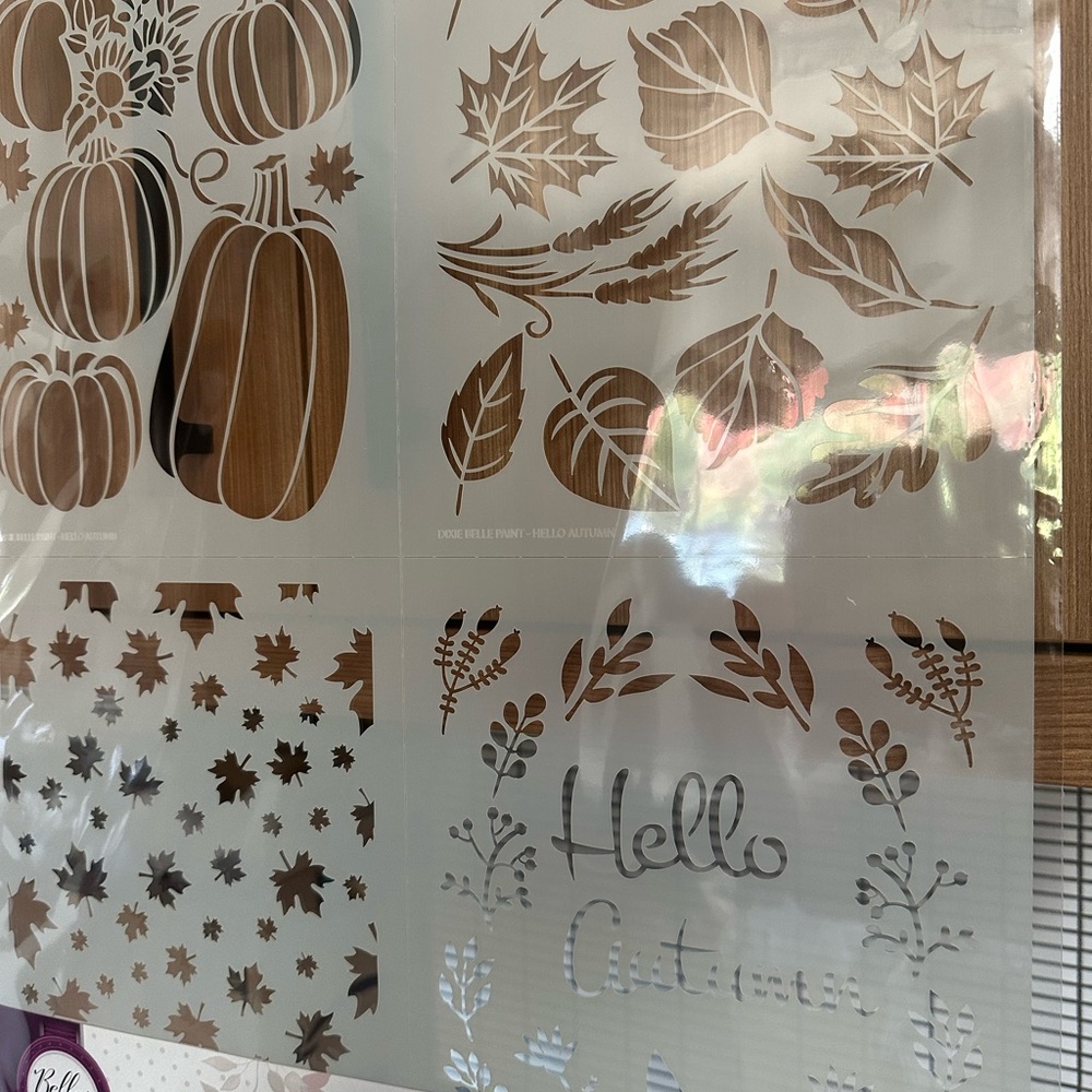 Belles and Whistles Autumn Themed Stencil -Hello Autumn